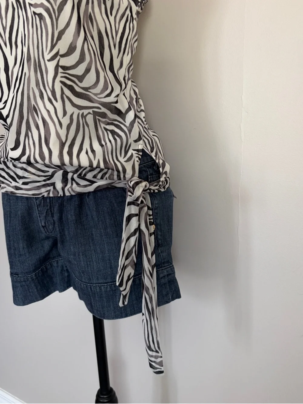Y2K Mexx high neck sleeveless zebra print top - Picture 6 of 9
